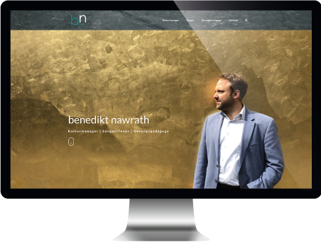 Website von Benedikt Nawrath auf iMac