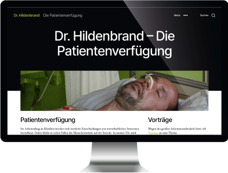 Website Dr Hildenbrand auf iMac
